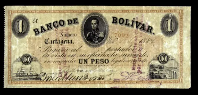 billetes antiguos de colombia banco bolivar