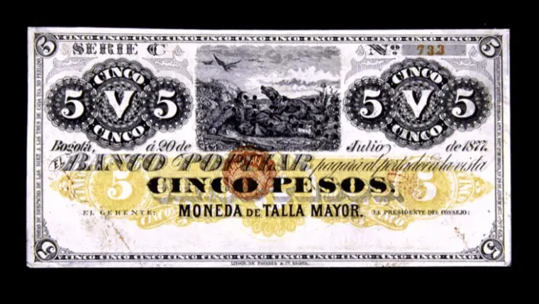 billetes antiguos de colombia banco popular