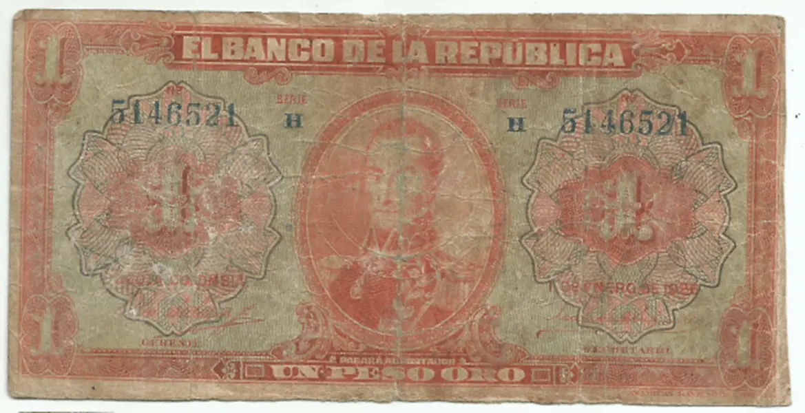 comprar billete antiguo de colombia clasico