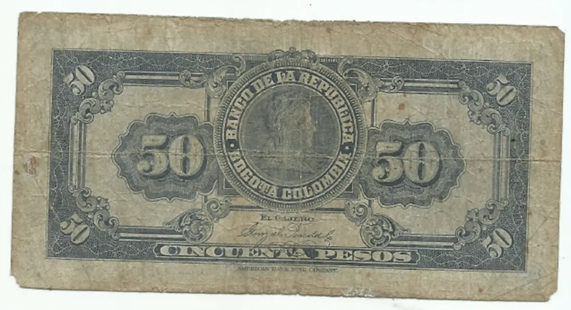 comprar billetes coleccionables colombia 50 pesos