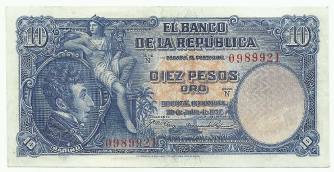 comprar billete antiguo 10 pesos