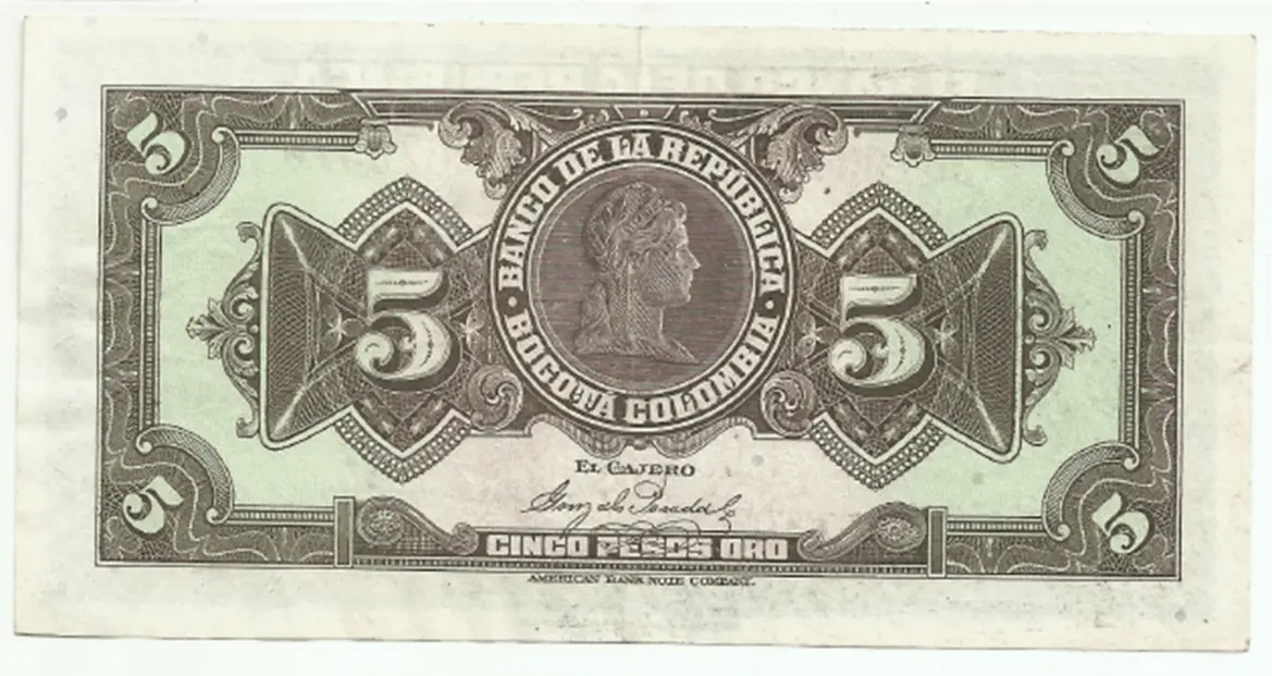 comprar billetes colombia en venta 5 pesos