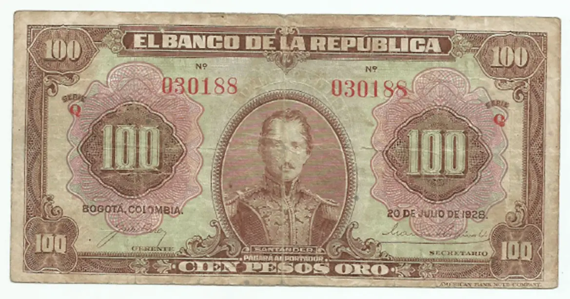 comprar billete antiguo 100 pesos