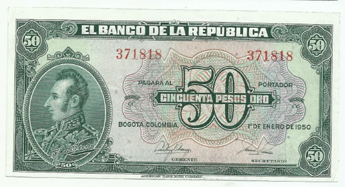 comprar billete antiguo 50 pesos