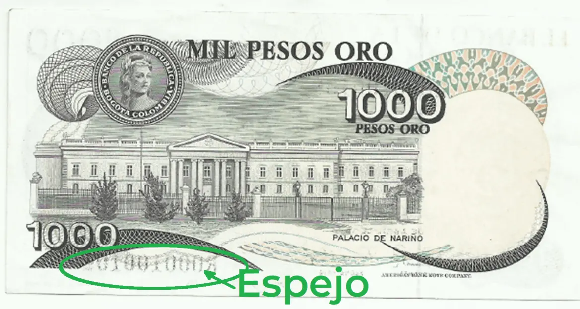 comprar billetes colombia en venta 1000 pesos
