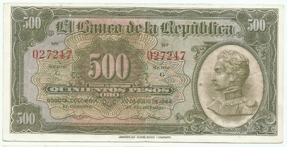 comprar billetes antiguos en venta 500 pesos