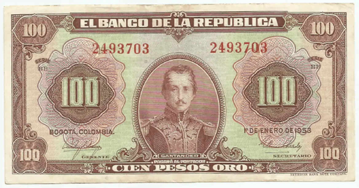 comprar billetes antiguos en venta 100 pesos