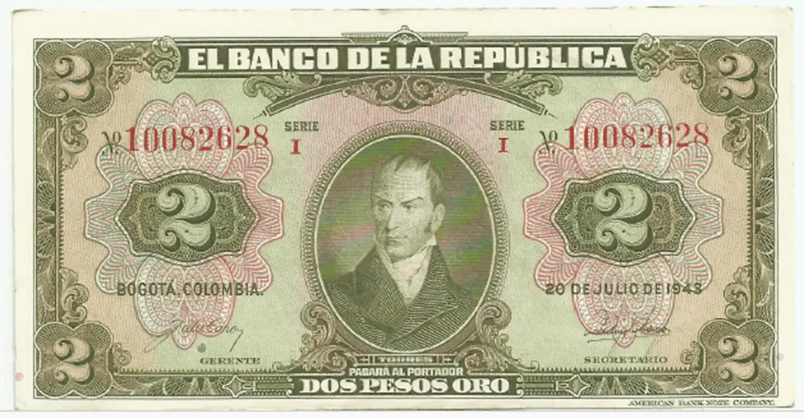 comprar billetes antiguos en venta 2 pesos