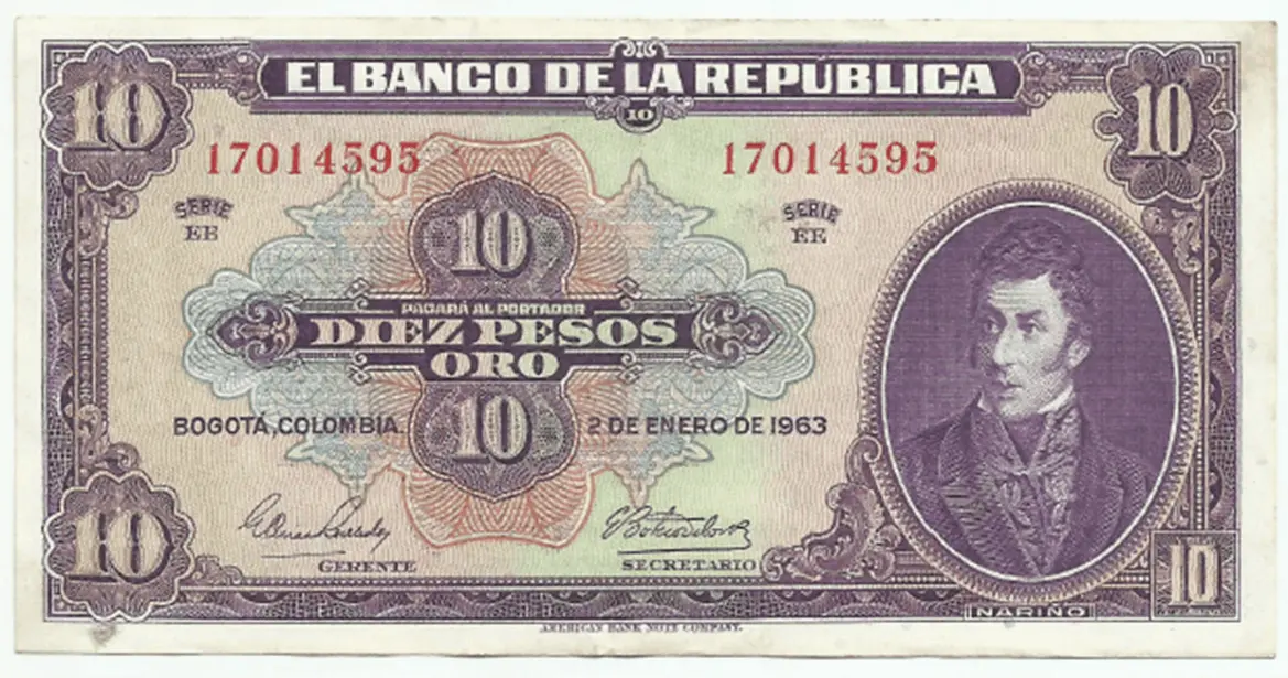 comprar billetes antiguos en venta 10 pesos