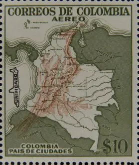 coleccion de estampillas de colombia filetalia correo aereo